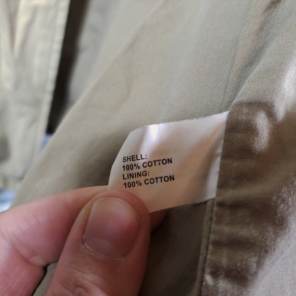 Gap Khaki Shacket Overshirt Full-Zip Breast Pocket Work Utility Lumberjack - Picture 6 of 6